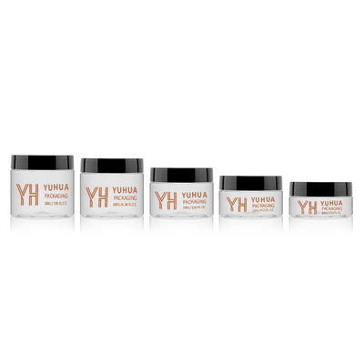 Service OEM ODM Contenant de crème pour le visage en plastique transparent vide 180g pot de gommage du corps avec couvercle