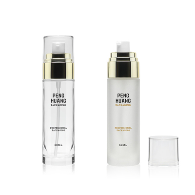 le verre de lotion du sérum 60ml met l'emballage en bouteille personnel de soins de la peau