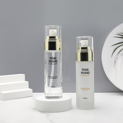 le verre de lotion du sérum 60ml met l'emballage en bouteille personnel de soins de la peau