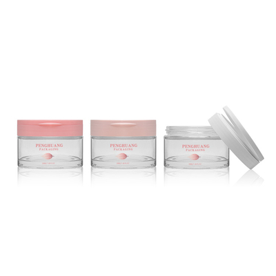 Les pots en verre crèmes cosmétiques de luxe avec s'exfolier de corps de lèvre de Matte Pink Cap 200g frottent le conteneur