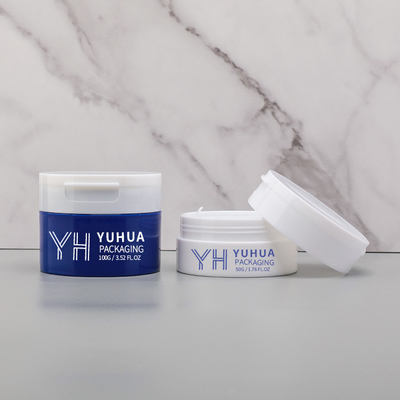 Le nouveau pot de crème de la conception 50g 100g avec le chapeau supérieur de secousse, couleur adaptée aux besoins du client, logo acceptent. échantillon librement