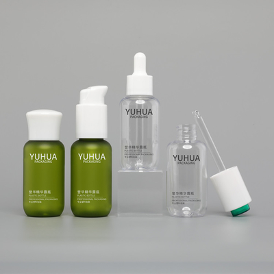 2oz a réutilisé les bouteilles en plastique de sérum de visage de l'ACP 60ML pousse le compte-gouttes inférieur