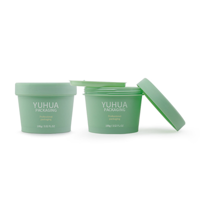 les pots du conditionnement en plastique 100g avec Flip Cap CHOIENT le récipient en plastique réutilisé par chapeau blanc matériel