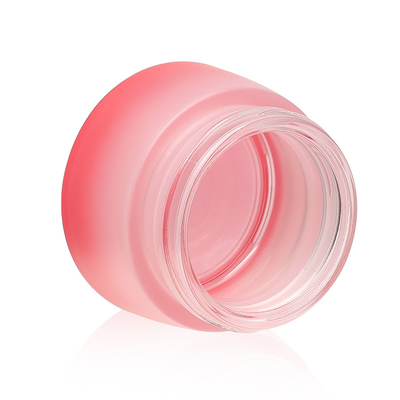 La bouteille cosmétique de forme ronde a placé les soins de la peau en verre d'acide hyaluronique