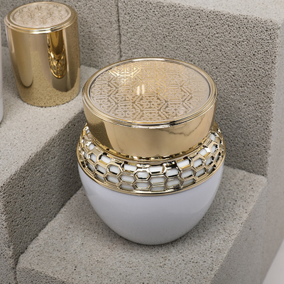 Ensemble cosmétique d'emballage de soins de la peau en verre d'acide hyaluronique de l'ensemble 30ml 100ml de bouteille de Pearl White