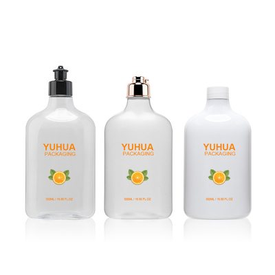 le conditionnement en plastique de l'article de toilette 500ml met transparent en bouteille blanc avec le chapeau 28/410