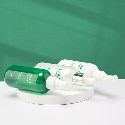 Emballage en plastique de crème de lotion d'impression d'écran en soie de bouteille de compte-gouttes de vert de 120ML 150ml