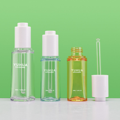 bouteille en plastique faite sur commande de sérum de 30ml 50ml PETG avec le chapeau de compte-gouttes
