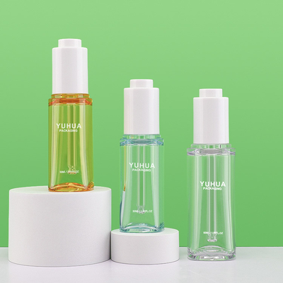 bouteille en plastique faite sur commande de sérum de 30ml 50ml PETG avec le chapeau de compte-gouttes