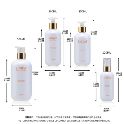 Soins de la peau empaquetant l'emballage en plastique de shampooing de la bouteille ronde 120ml 250ml 300ml