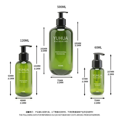 Bouteille en plastique biodégradable recyclable 60ml 120ml 500ml de lotion pour des soins de la peau