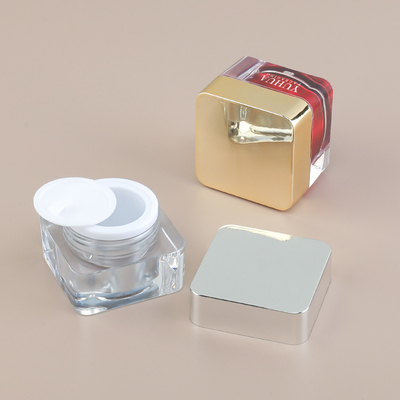 pot carré acrylique de pot de crème de 5g 10g pour l'emballage de soins de la peau