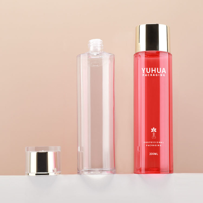 Bouteilles cosmétiques en plastique faites sur commande du logo 200ml avec l'écran en soie de couvercle à visser