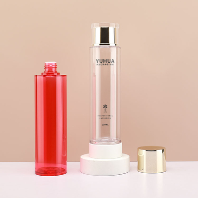 Bouteilles transparentes du conditionnement en plastique 200ml pour des soins de la peau de visage
