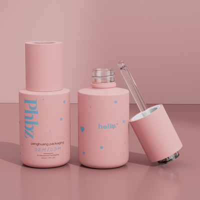 Le compte-gouttes de luxe adapté aux besoins du client de sérum du logo 30ml met en bouteille pour l'emballage de soins de la peau