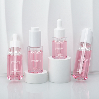 Emballage clair fait sur commande de bouteille de lotion de sérum du cylindre 30ml 40ml 50ml 60ml