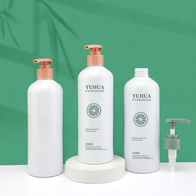 Emballage de bouteille de shampooing de lotion de crème givré par cylindre avec la pompe 550ml