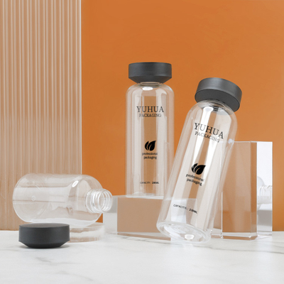 Bouteille en plastique de lotion d'ANIMAL FAMILIER léger autour de la forme inférieure 8.45oz