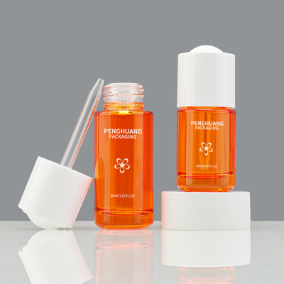 bouteille en verre de compte-gouttes de l'emballage cosmétique 1oz transparente pour le sérum d'huile d'essence