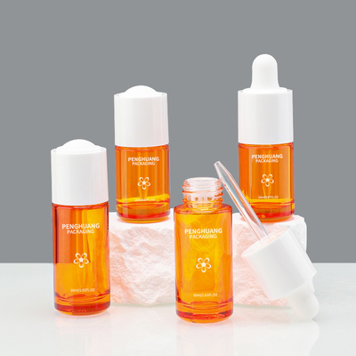 bouteille en verre de compte-gouttes de l'emballage cosmétique 1oz transparente pour le sérum d'huile d'essence
