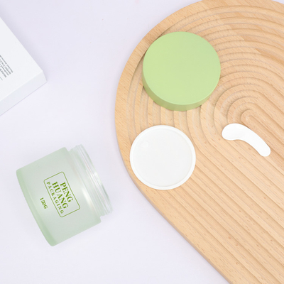 Pot cosmétique en verre givré de couvercle à visser pour la crème de visage 800g à 200g