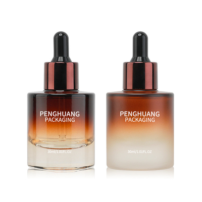 Les bouteilles de compte-gouttes de sérum de cylindre coulent la capacité de la preuve 30ml 50ml