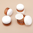 OEM Cream Glass Jars Luxury Cosmetic Packaging With Dome Cap