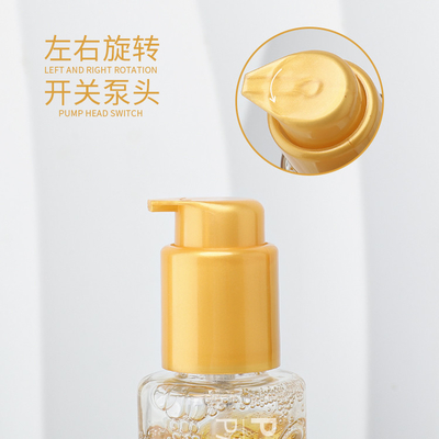 estampage à chaud de paquet cosmétique de bouteille de pompe en verre liquide de la base 80ml