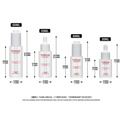 bouteille en plastique de lotion de sérum de maquillage de 30ml 40ml 50ml 60ml pour l'emballage cosmétique