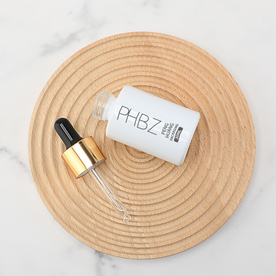 Bouteille de sérum d'huile blanche de 30 ml avec bouchon de gouttelette