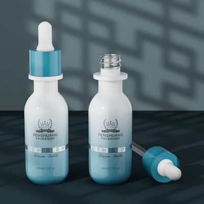 Bouteille de sérum d' huile MSDS avec gouttelette Claire Rose Jaune Bleu Couleur