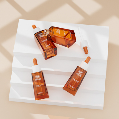 Bouteilles à goutte-à-goutte de sérum d'huile de 30 ml classiques trapézoïdes pour emballage de soins de la peau
