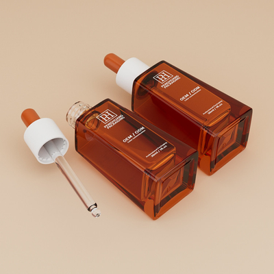 Bouteilles à goutte-à-goutte de sérum d'huile de 30 ml classiques trapézoïdes pour emballage de soins de la peau