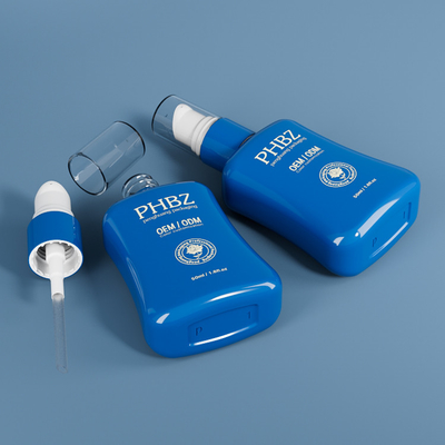 Emballage de soins de la peau Impression Oblate pompe à lotion Bouteille de 50 ml en forme de trapèze