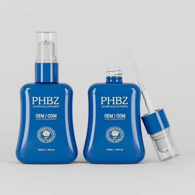 Emballage de soins de la peau Impression Oblate pompe à lotion Bouteille de 50 ml en forme de trapèze