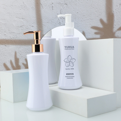 Un bon prix. Bouteille de shampooing toner en plastique rond Bouteille de pompe à lotion vide de 200 ml en ligne