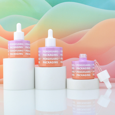 Bouteille à goutte à goutte en verre sur mesure 30 ml 50 ml écran de soie