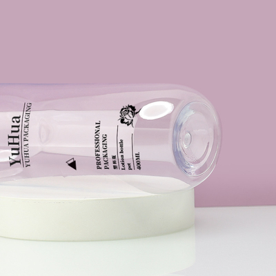 Bouteille de shampooing en plastique rond personnalisé 250 ml 400 ml Bouteille de lotion en plastique recyclable