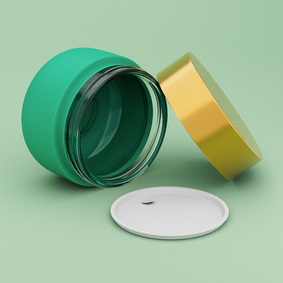 OEM ODM Crème cosmétique mate vide Bouteille de 100g de beurre de corps en verre Bouteille avec couvercle