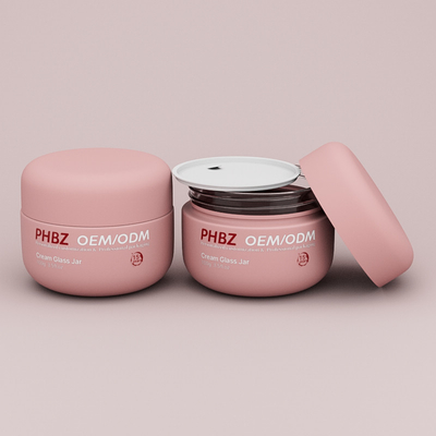 Bouteilles de verre de luxe rondes et vides de 100 g Crème pour le visage Crème pour le corps Scrub Masque pour le visage Beurre