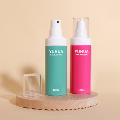 Bouteille de pompe à pulvérisation en plastique blanche et fine vide de 120 ml colorée pour l' eau tonifiante