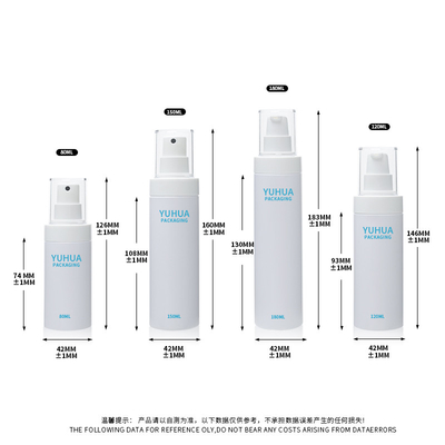 Logo personnalisé 120ml 150ml 180ml Bouteille de pompe à pulvérisation en plastique blanc avec pulvérisation de brouillard fin