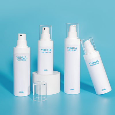 Logo personnalisé 120ml 150ml 180ml Bouteille de pompe à pulvérisation en plastique blanc avec pulvérisation de brouillard fin