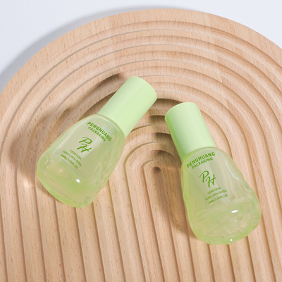 Bouteilles de fondation liquide en verre 30 ml vertes et claires pour les emballages de soins de la peau