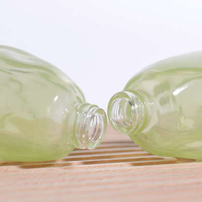 Bouteilles de fondation liquide en verre 30 ml vertes et claires pour les emballages de soins de la peau