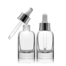OEM ODM bouteille de sérum d'huile capillaire avec gouttière en verre 30 ml 1 oz contenant d'emballage cosmétique