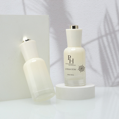 OEM ODM bouteille de sérum d'huile capillaire avec gouttière en verre 30 ml 1 oz contenant d'emballage cosmétique