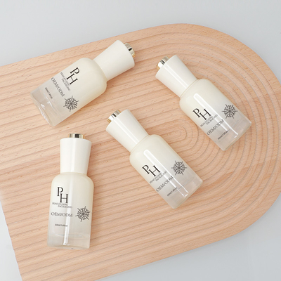 OEM ODM bouteille de sérum d'huile capillaire avec gouttière en verre 30 ml 1 oz contenant d'emballage cosmétique