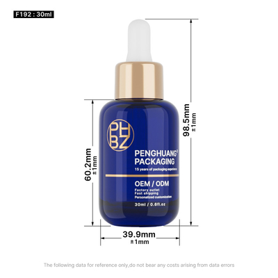 30 ml bouteilles rondes en verre avec gouttelette de sérum pour l' huile essentielle de soins capillaires