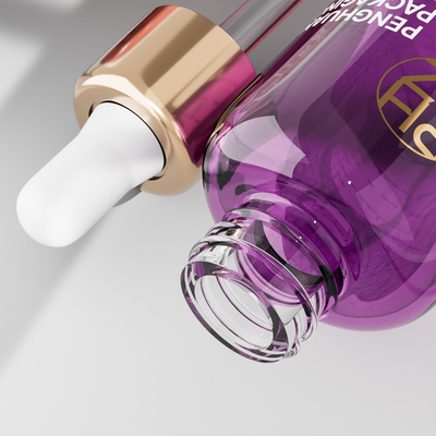 Logo personnalisé 30 ml bouteilles de gouttelette en verre rondes vides pour l' huile de sérum